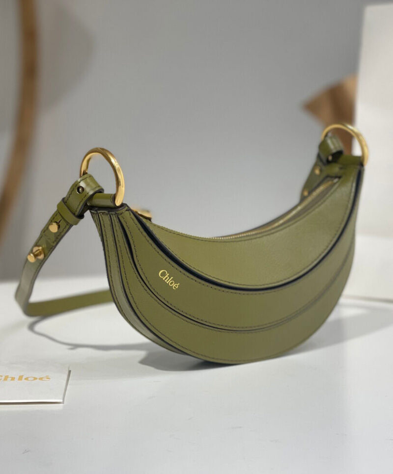 Chloe Banana Cross-Body Bag In Grained Leather